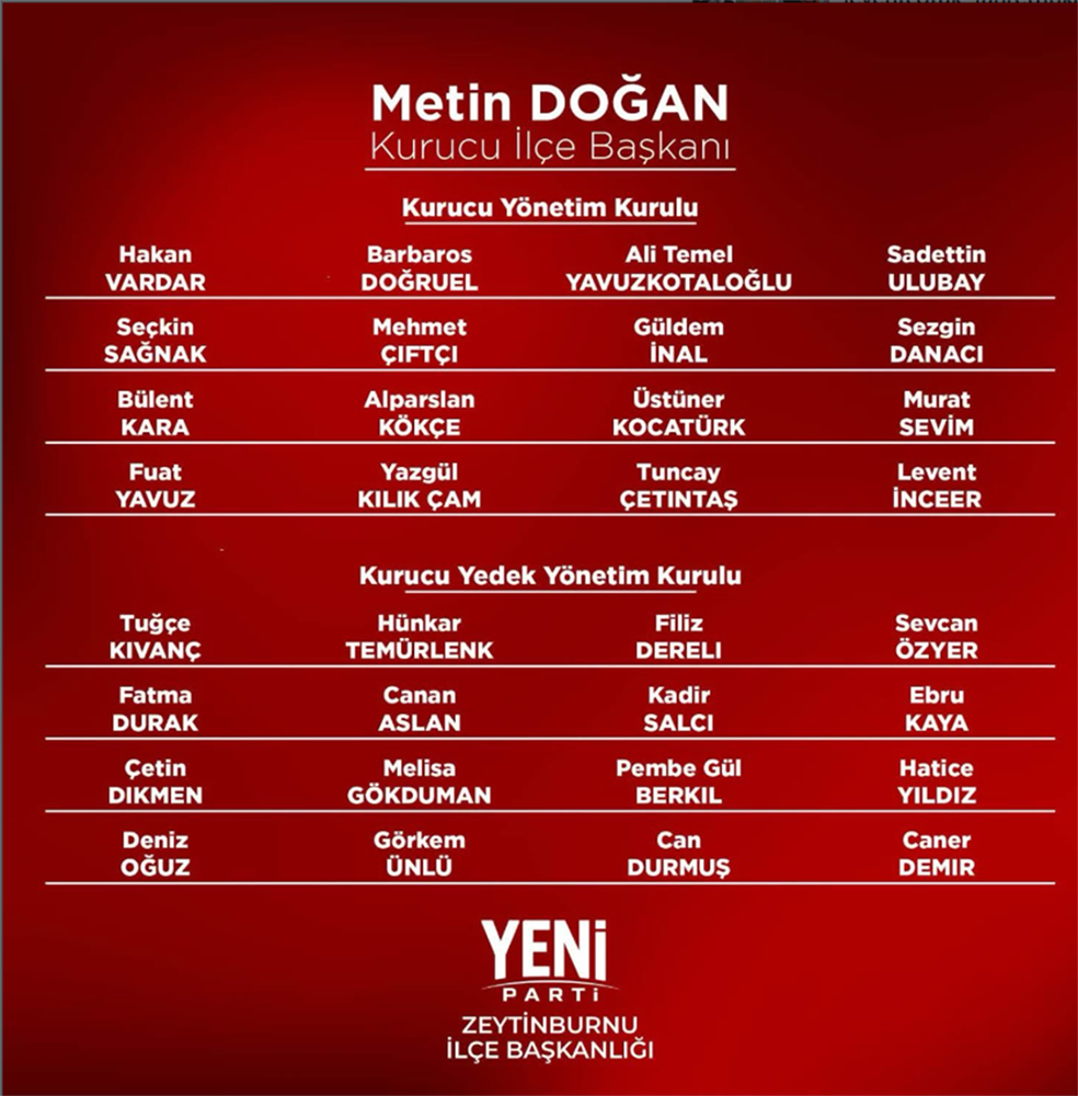 Metin Doğan’dan Zeytinburnu Mesajı: "YENİ’den Başlıyoruz"